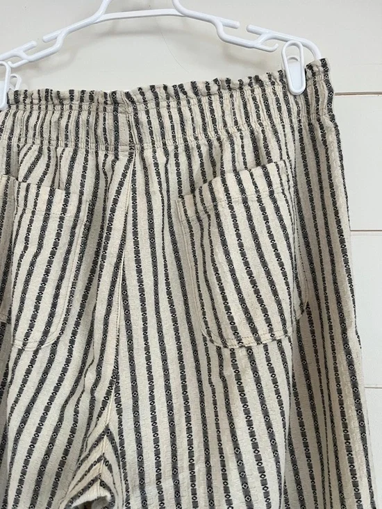 American Eagle Outfitters Cream and Black Striped Wide Leg Pants - Picture 3 of 7